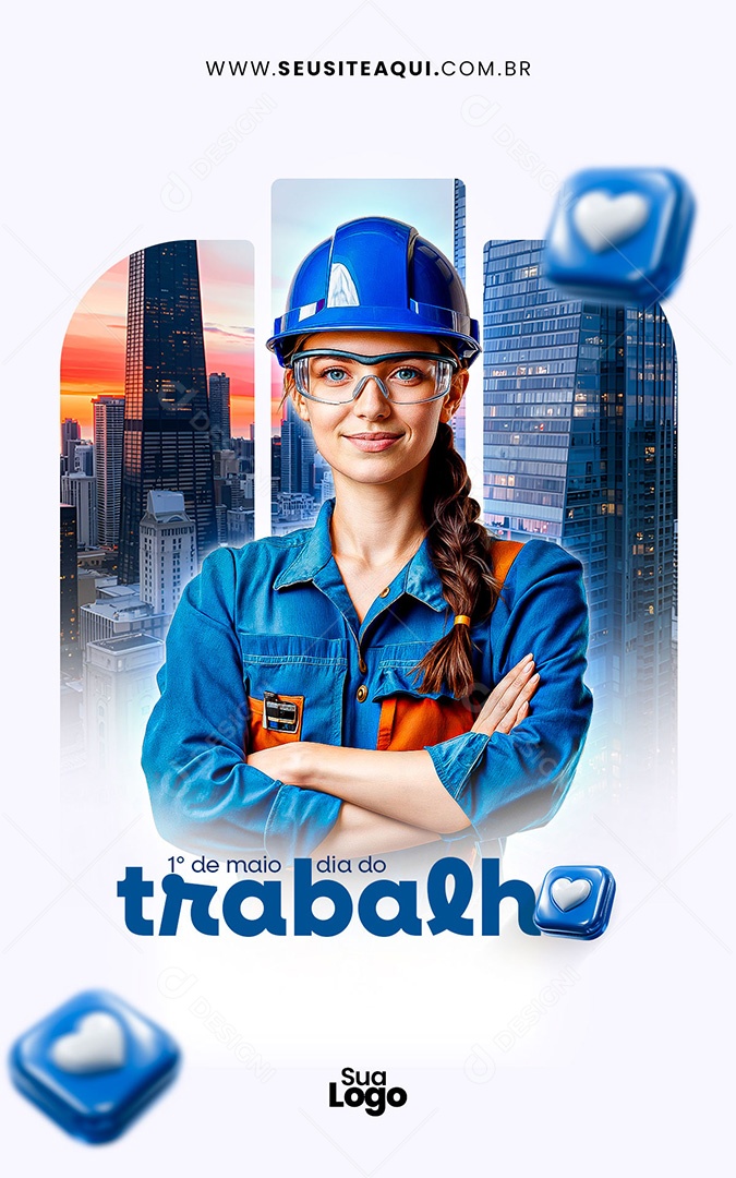 Story Dia Do Trabalhador 01 de Maio Social Media PSD Editável