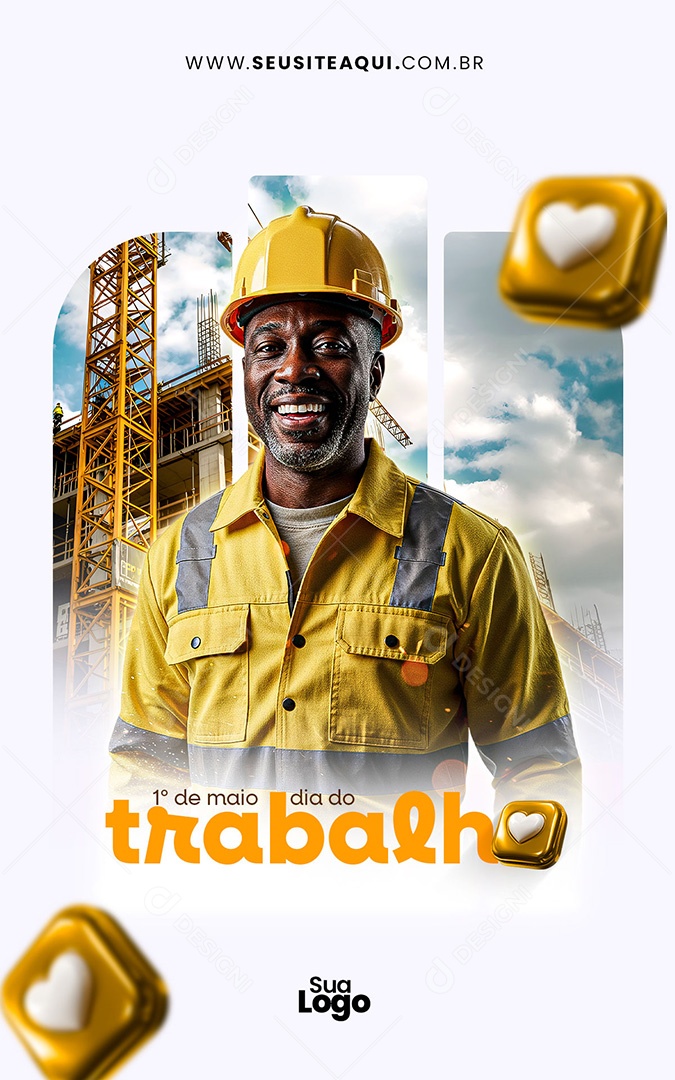 Story Dia Do Trabalhador 01 de Maio Social Media PSD Editável