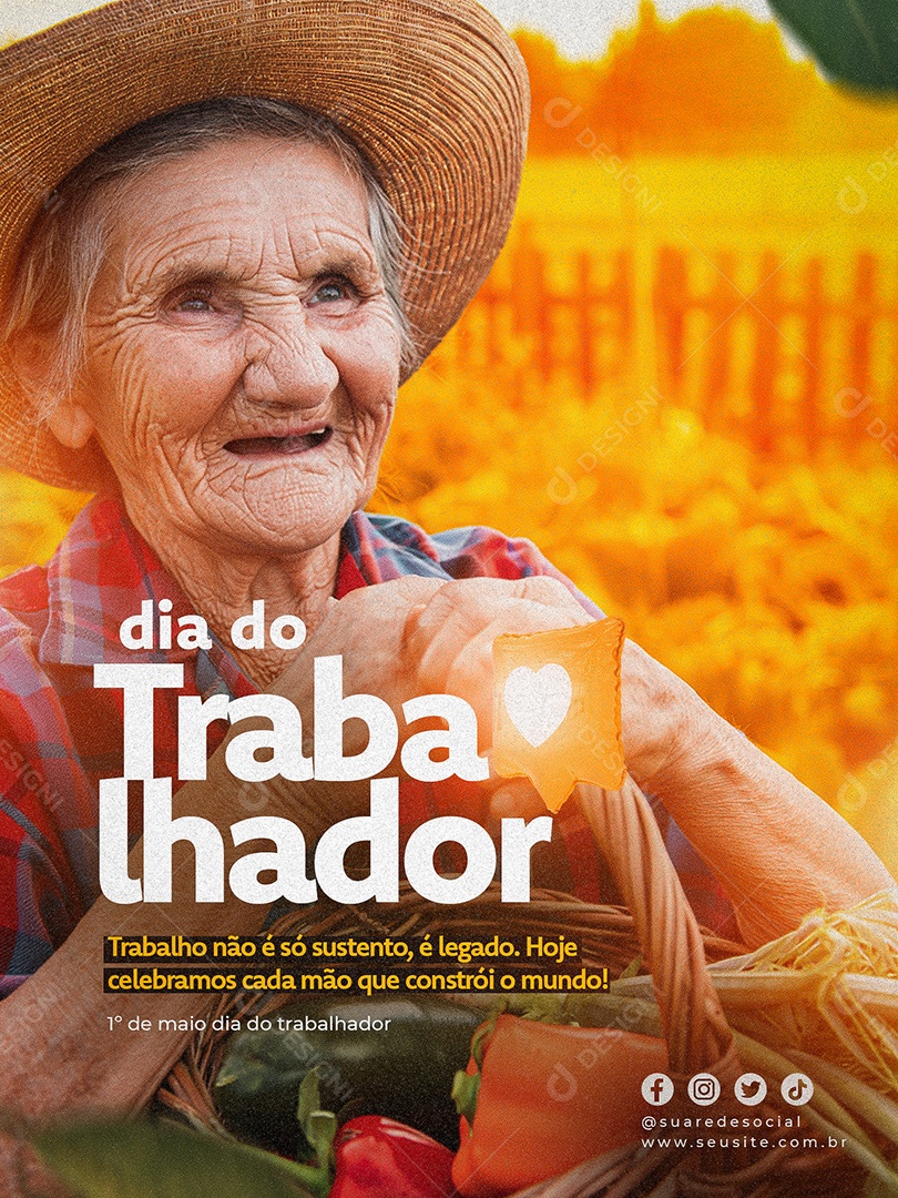 Dia Do Trabalhador 01 de Maio Social Media PSD Editável