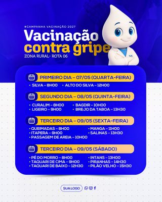 Campanha de Vacinação Social Media PSD Editável