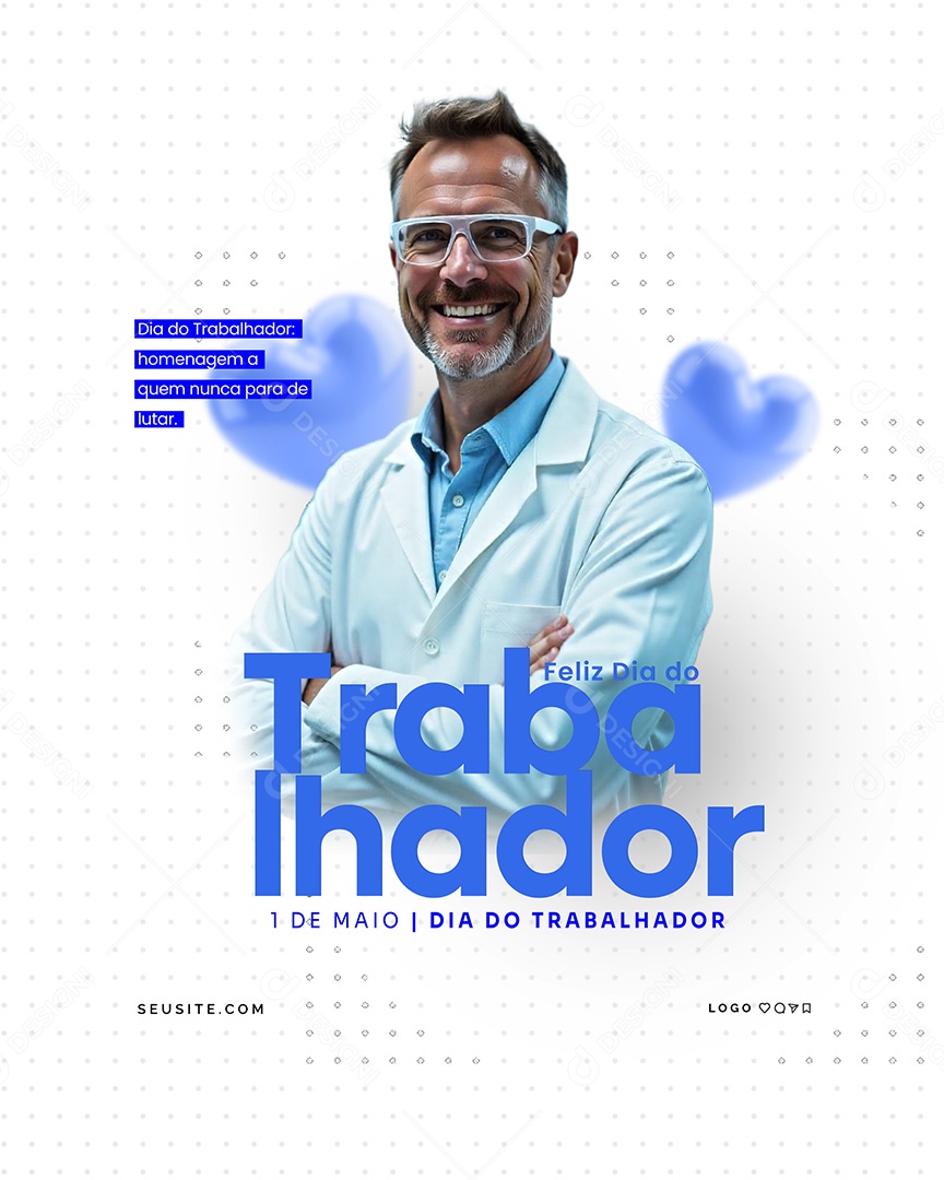 Dia Do Trabalhador 01 de Maio Social Media PSD Editável