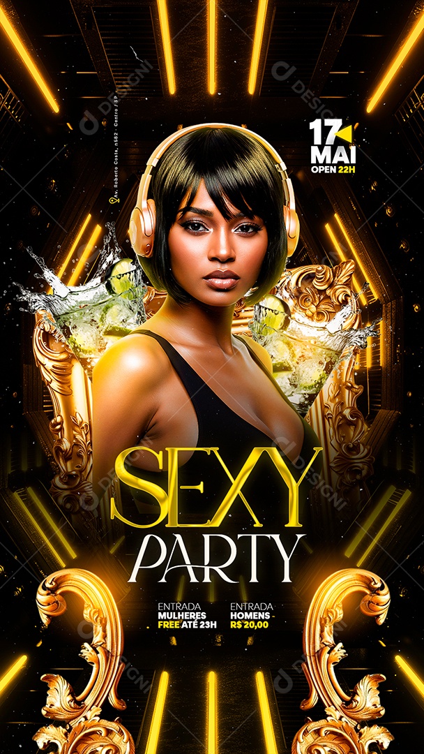 Story Flyer Sexy Party Social Media PSD Editável