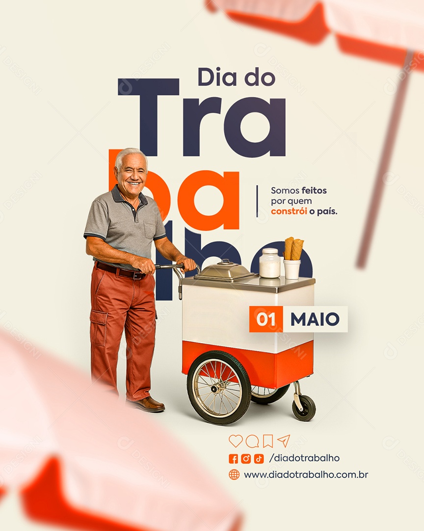 Dia Do Trabalho 01 de Maio Social Media PSD Editável