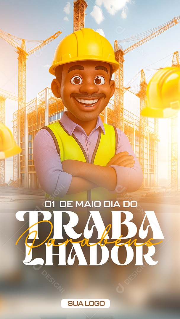 Story Dia Do Trabalhador 01 de Maio Social Media PSD Editável