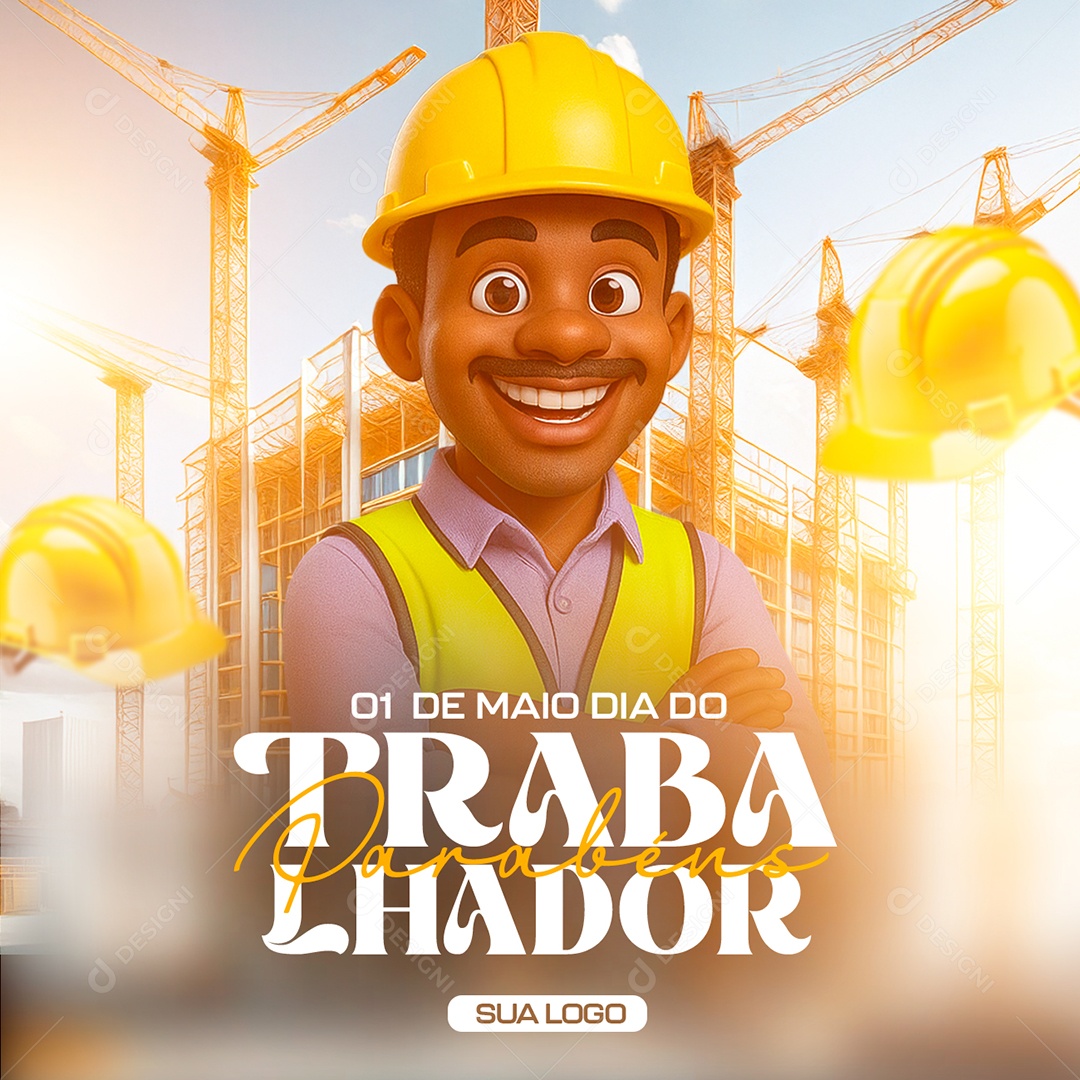 Dia Do Trabalhador 01 de Maio Social Media PSD Editável