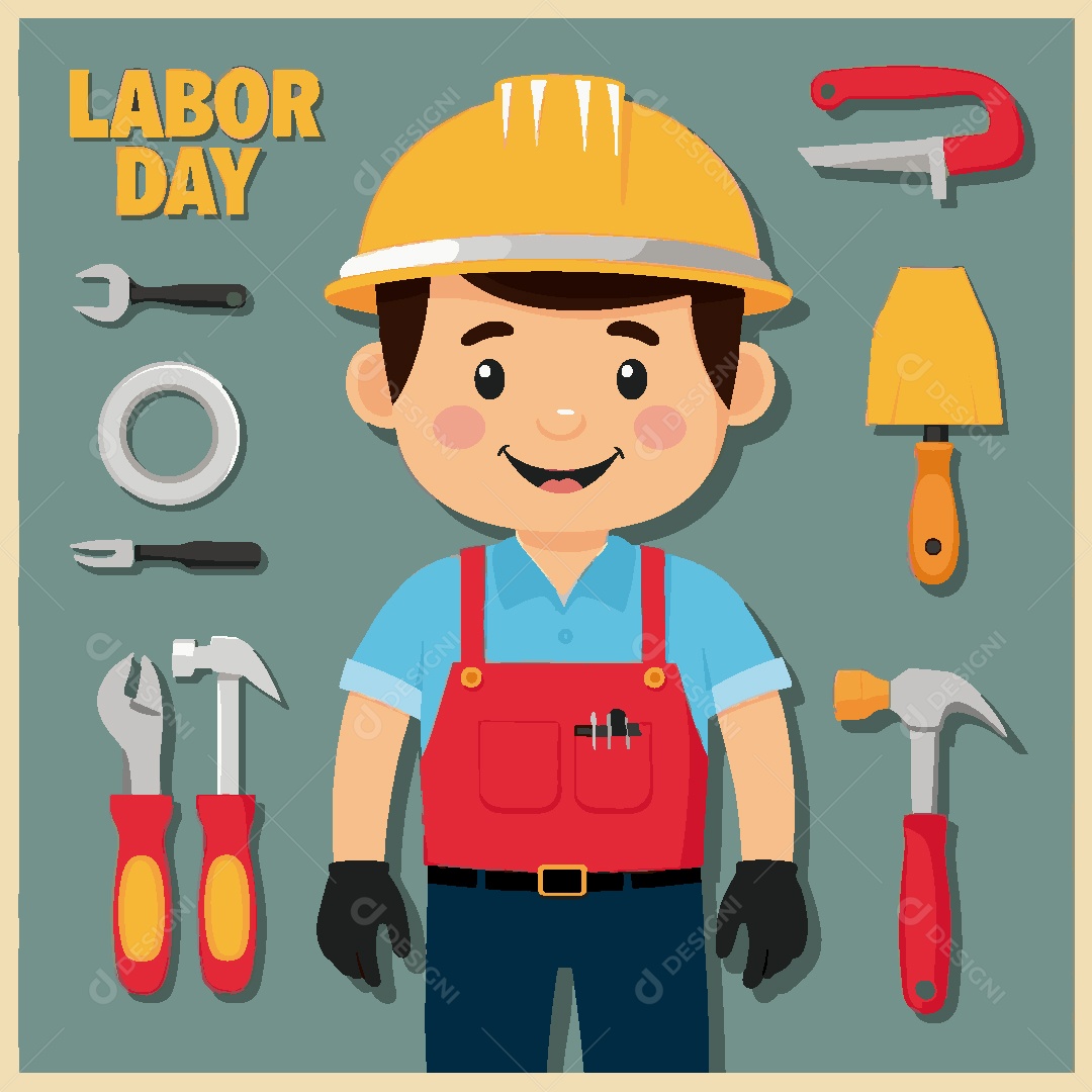 Ilustrações do Dia do Trabalho Vetor EPS