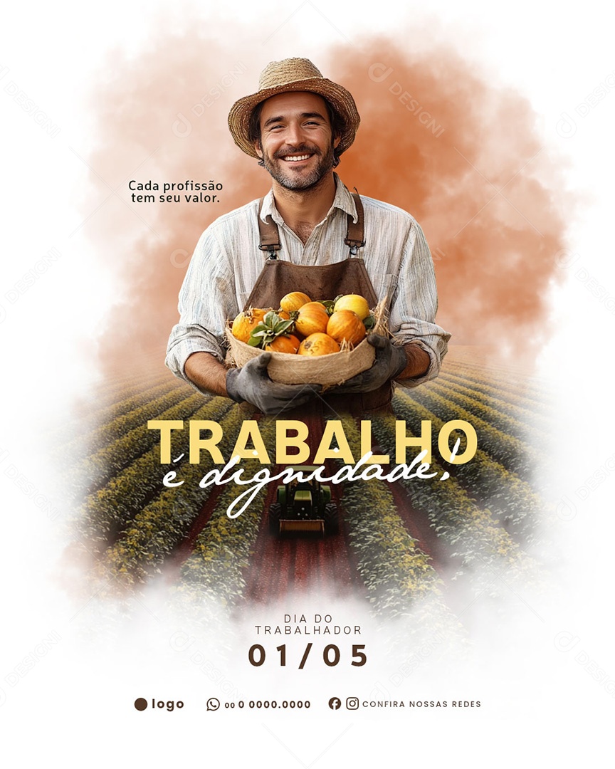 Dia Do Trabalhador 01 de Maio Social Media PSD Editável