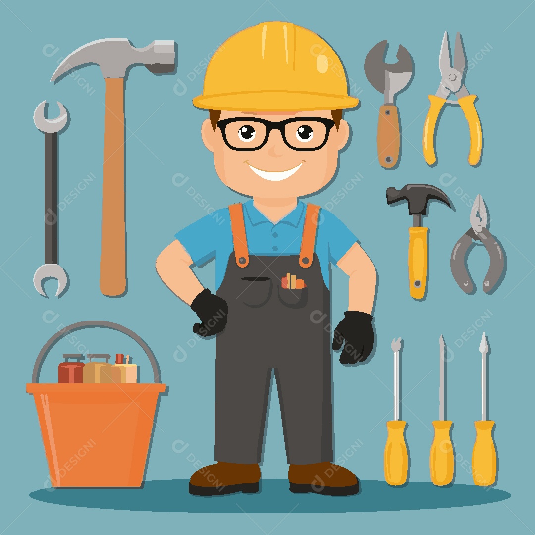 Ilustrações do Dia do Trabalho Vetor EPS