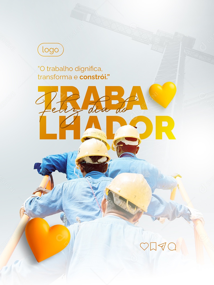 Feliz Dia Do Trabalhador Social Media PSD Editável