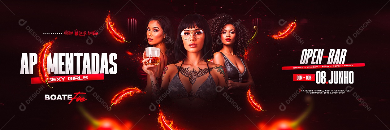 Carrossel Flyer Apimentadas Sexy Girls Social Media PSD Editável