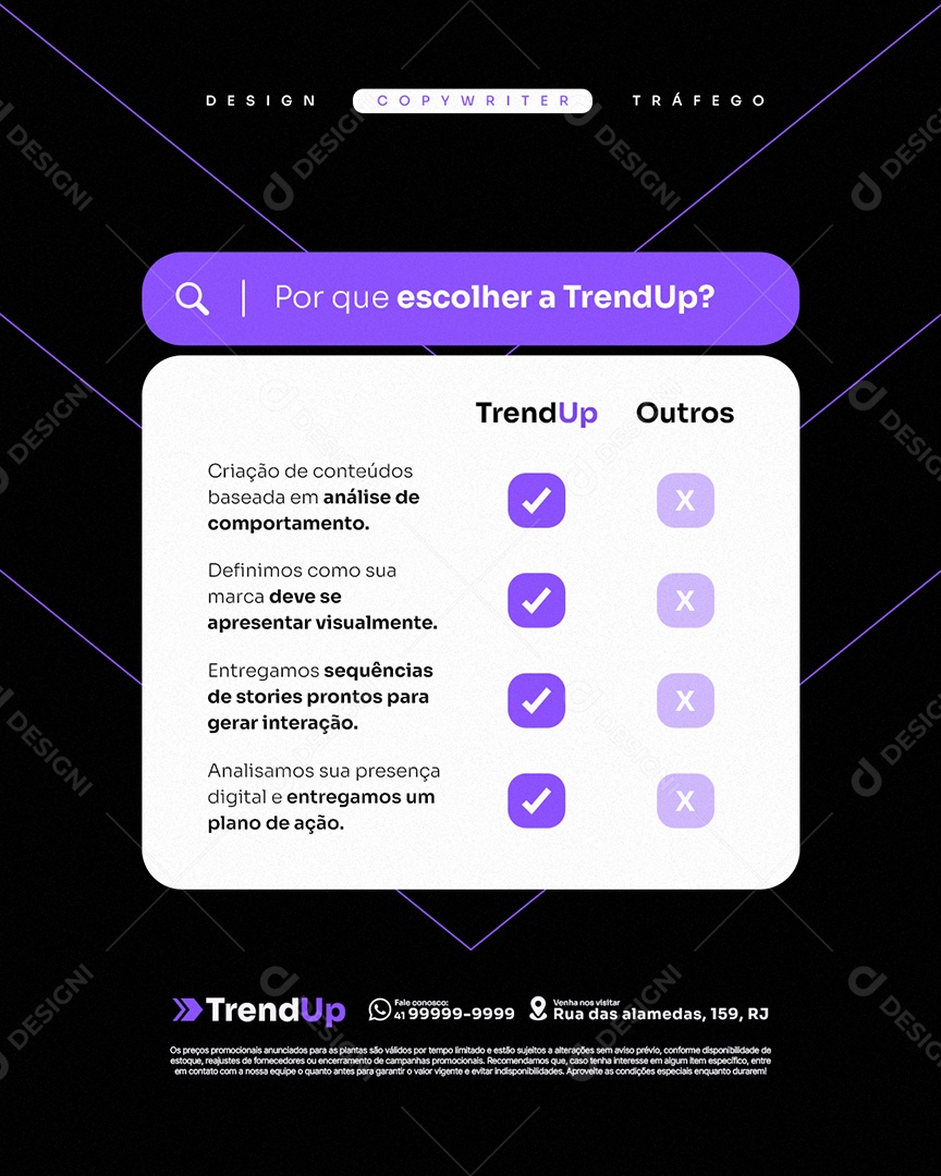 Marketing Digital Por Que Escolher a Trend Up Social Media PSD Editável