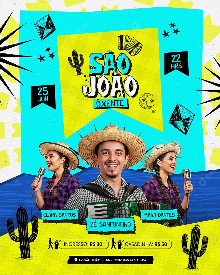 Story São João Ôxente Social Media Feed PSD Editável