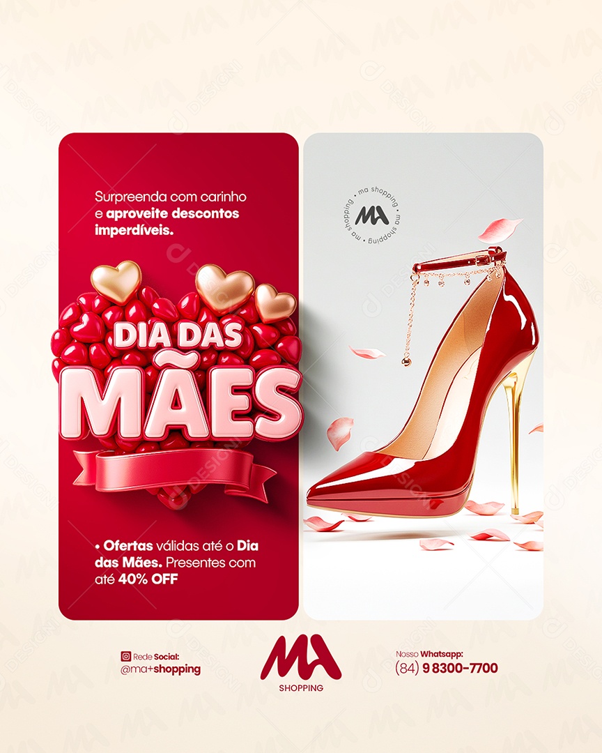Dia Das Mães Aproveite Descontos Imperdíveis Social Media PSD Editável