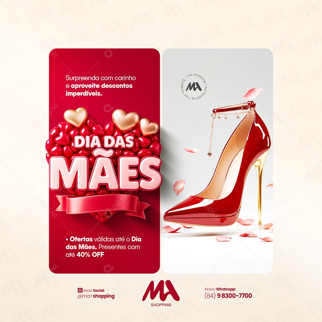 Dia Das Mães Aproveite Descontos Imperdíveis Social Media PSD Editável