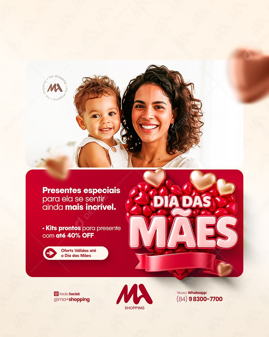 Dia Das Mães Presentes Especiais Para Ela Social Media PSD Editável