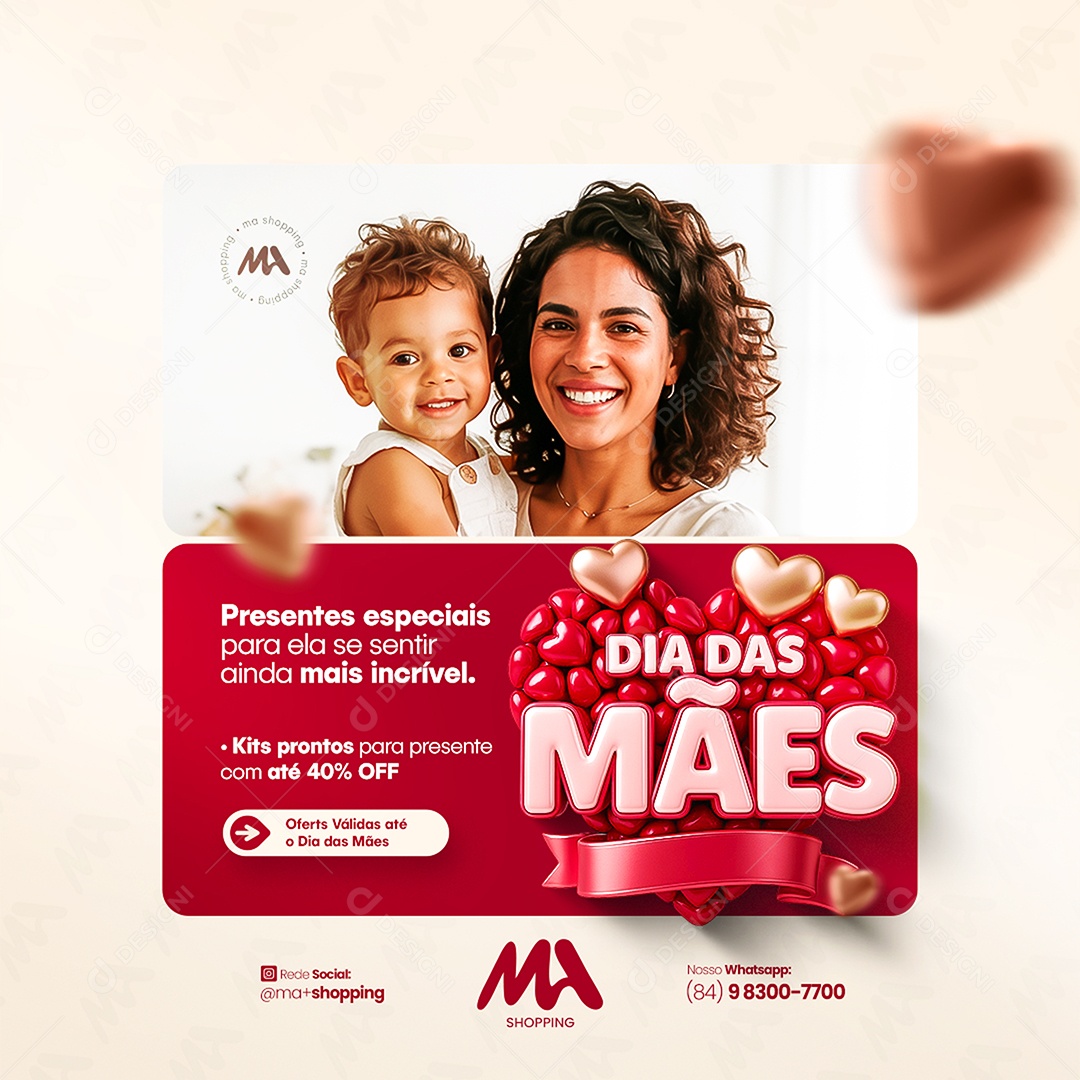 Dia Das Mães Presentes Especiais Para Ela Social Media PSD Editável