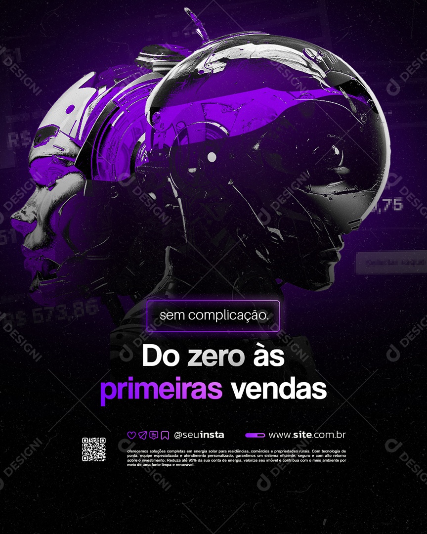 Marketing Digital Sem Complicação Social Media PSD Editável