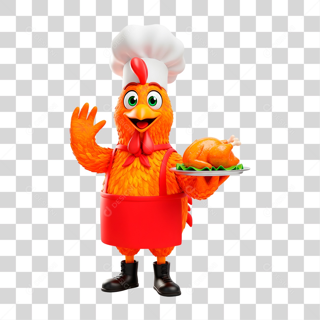 Mascote Frango PNG Transparente