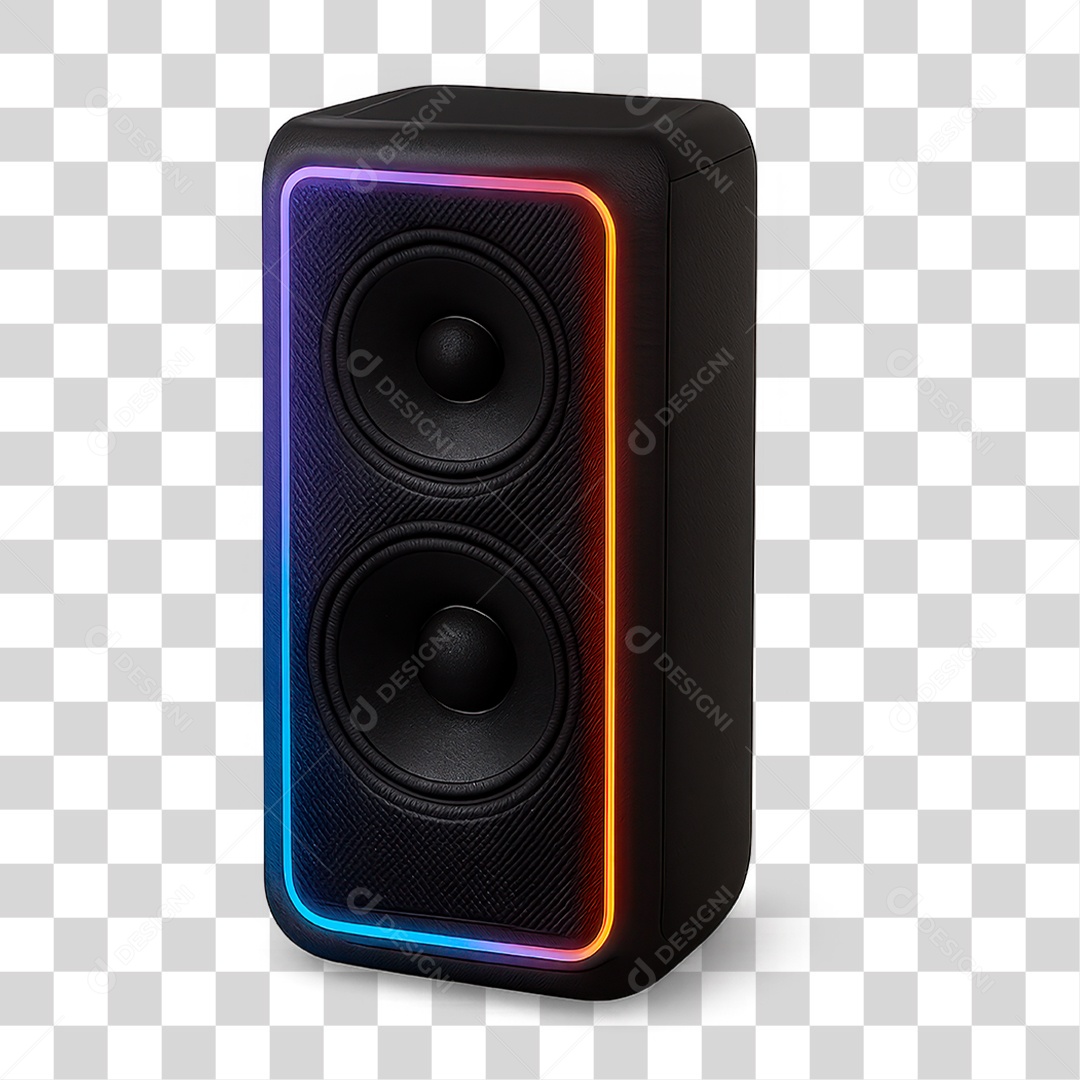 Caixa de Som com Led PNG Transparente