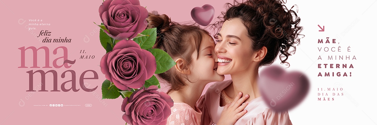 Carrossel Feliz Dia das Mães 11 de Maio Social Media PSD Editável