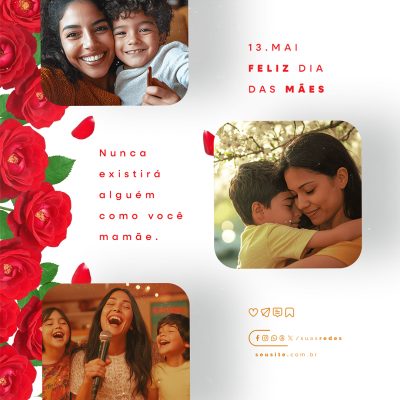 Feliz Dia das Mães 11 de Maio Social Media PSD Editável