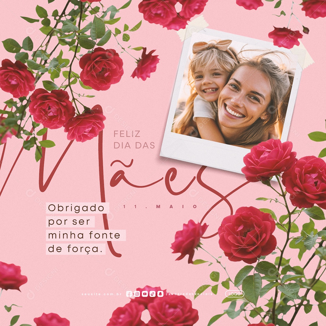 Feliz Dia das Mães 11 de Maio Social Media PSD Editável