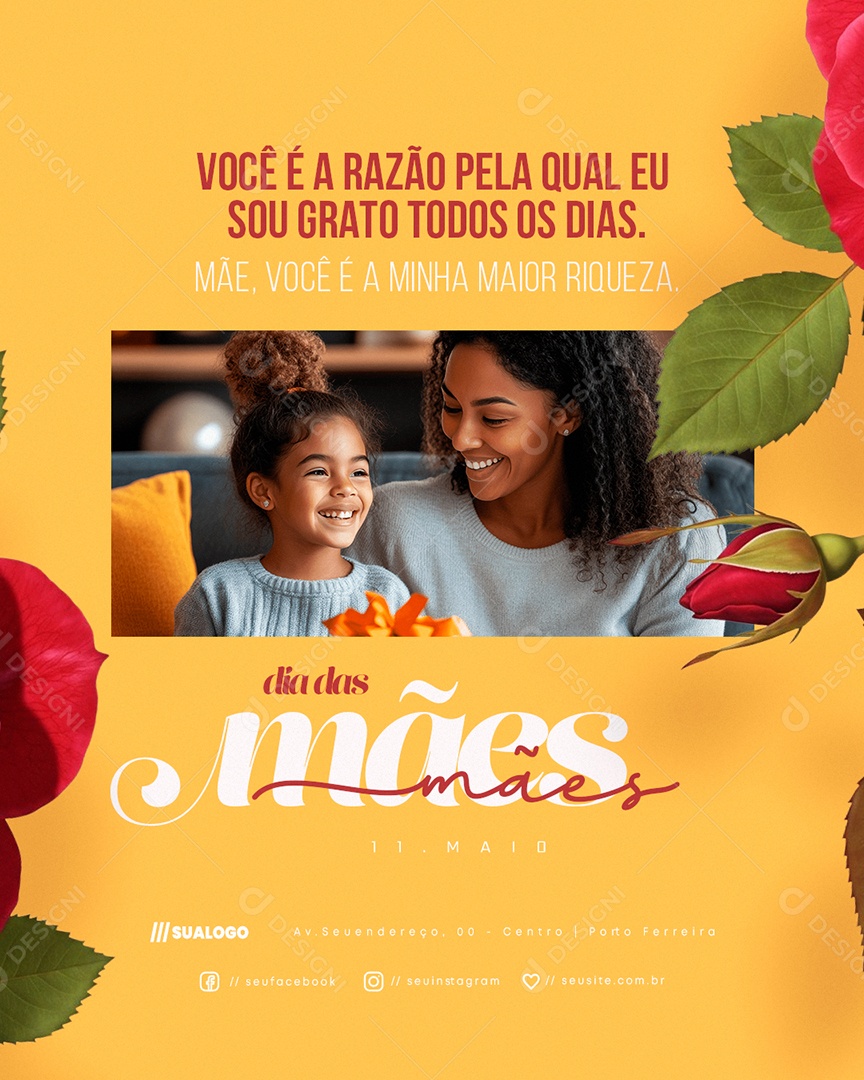 Dia das Mães 11 de Maio Social Media PSD Editável