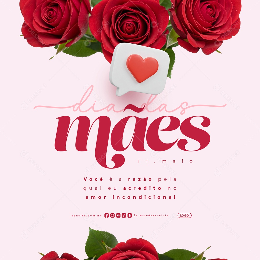 Dia das Mães 11 de Maio Social Media PSD Editável