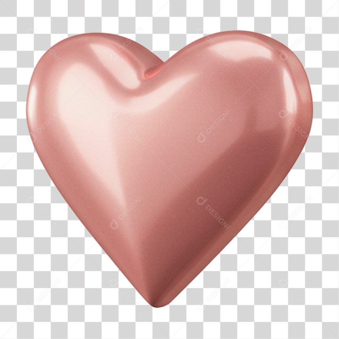 Coração Rosa PNG Transparente