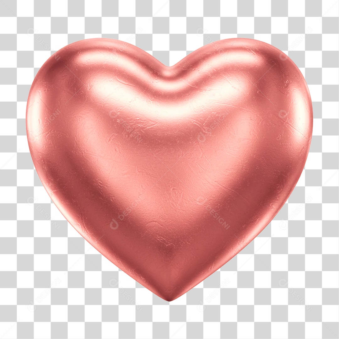 Coração Rosa PNG Transparente