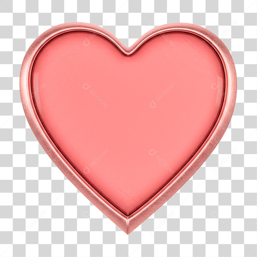 Coração Rosa PNG Transparente
