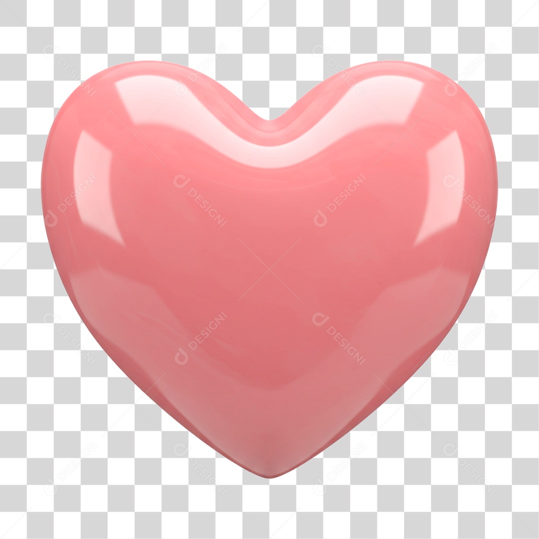 Coração Rosa PNG Transparente