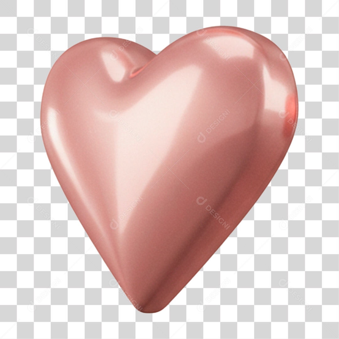 Coração Rosa PNG Transparente