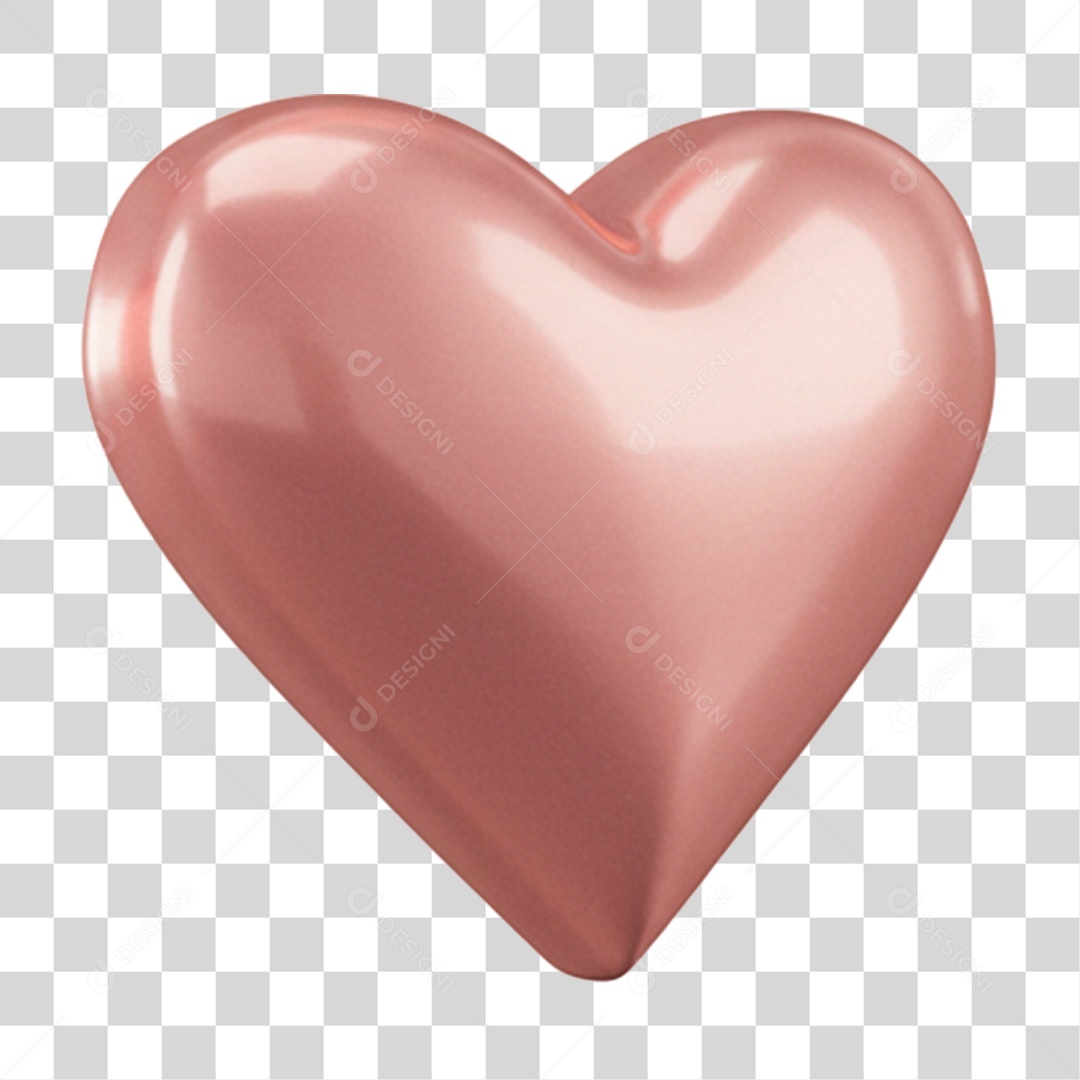 Coração Rosa PNG Transparente