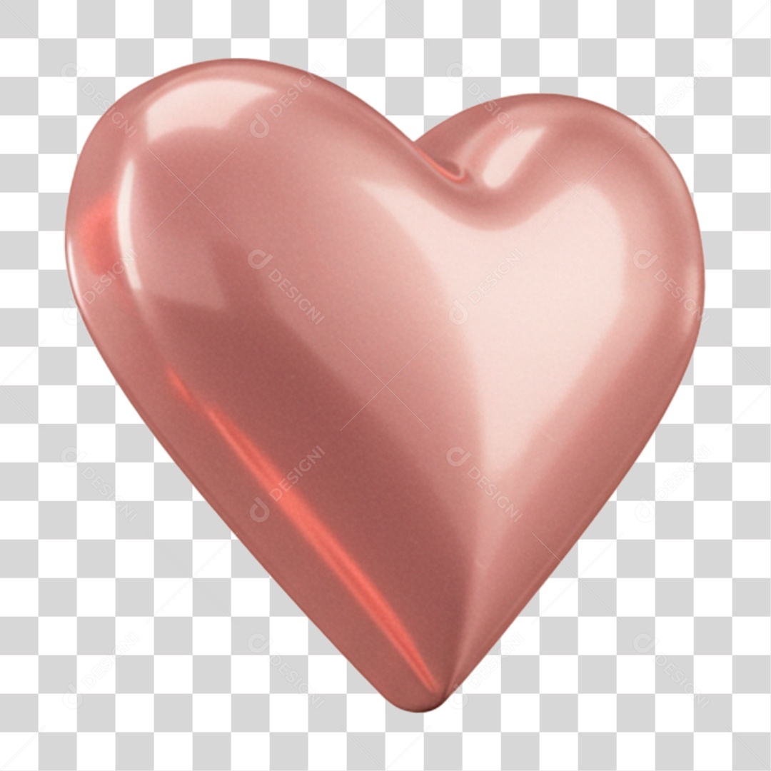 Coração Rosa PNG Transparente