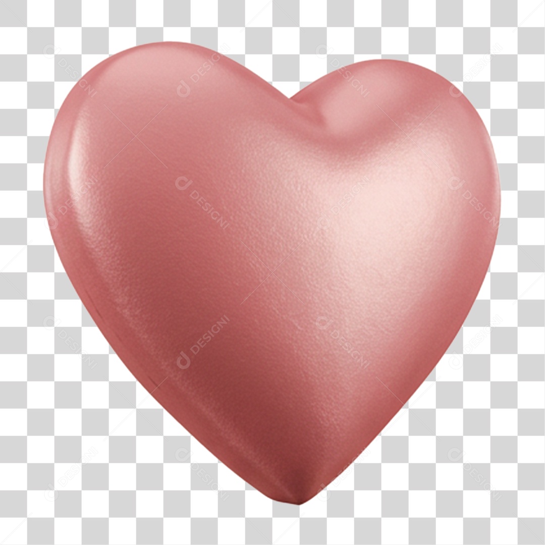 Coração Rosa PNG Transparente