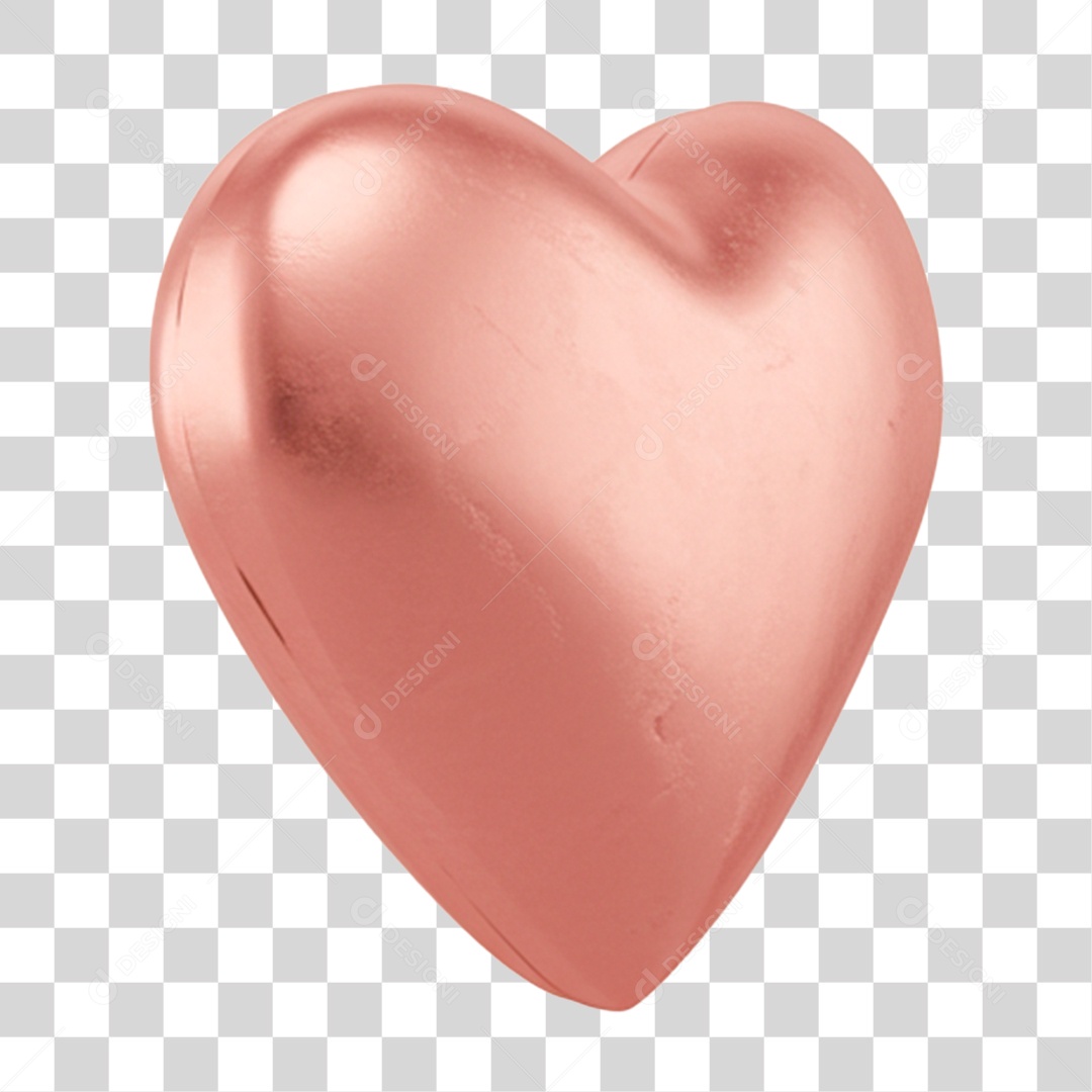 Coração Rosa PNG Transparente