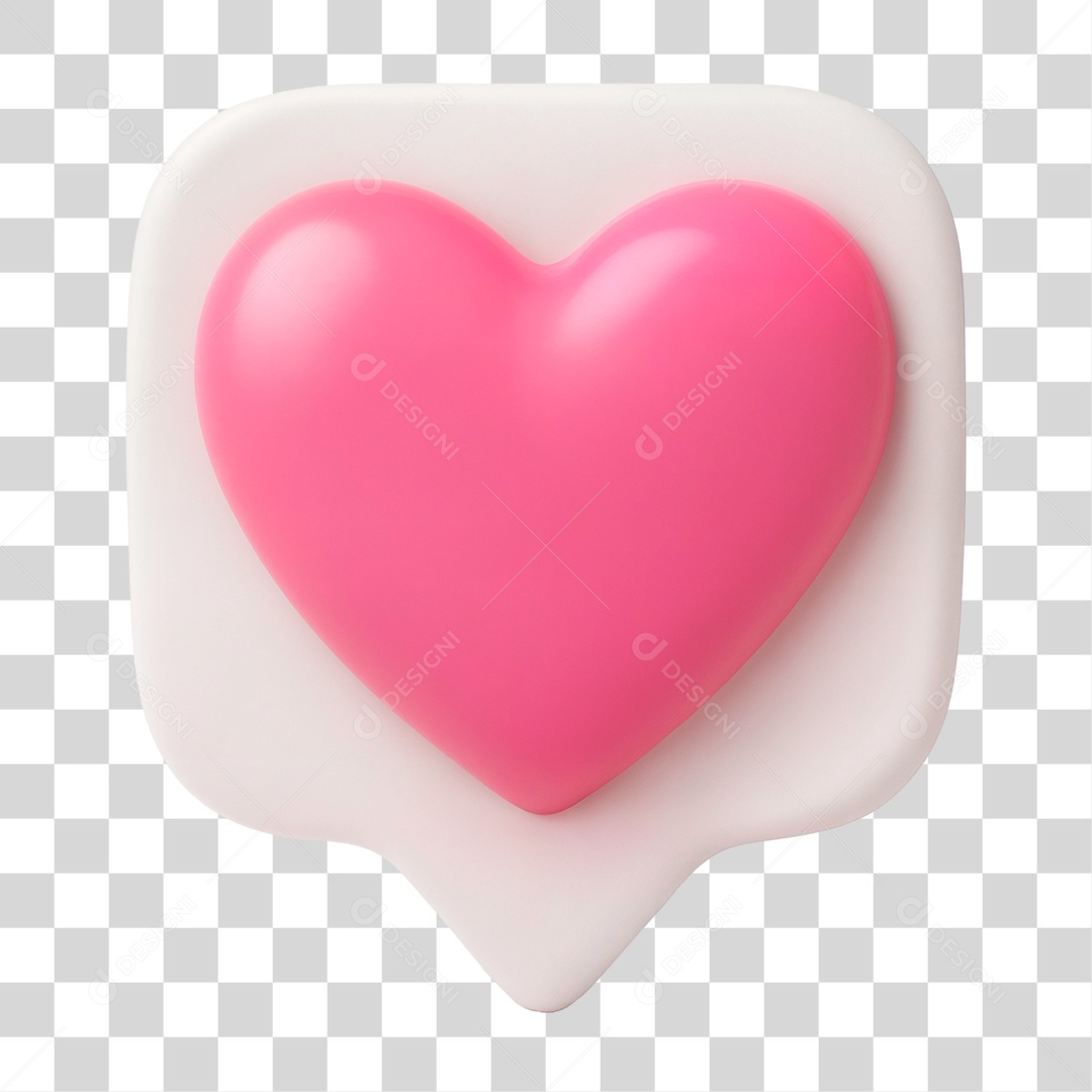 Caixa de Texto 3D PNG Transparente