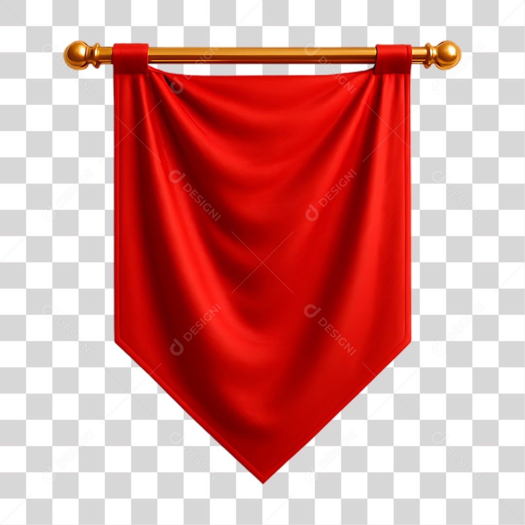 Bandeira Vermelha PNG Transparente