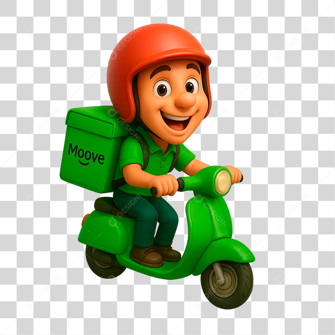 Personagem Entregador PNG Transparente