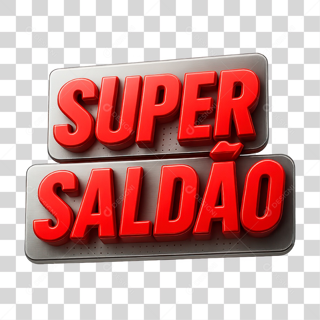 Selo 3D Super Saldão PNG Transparente