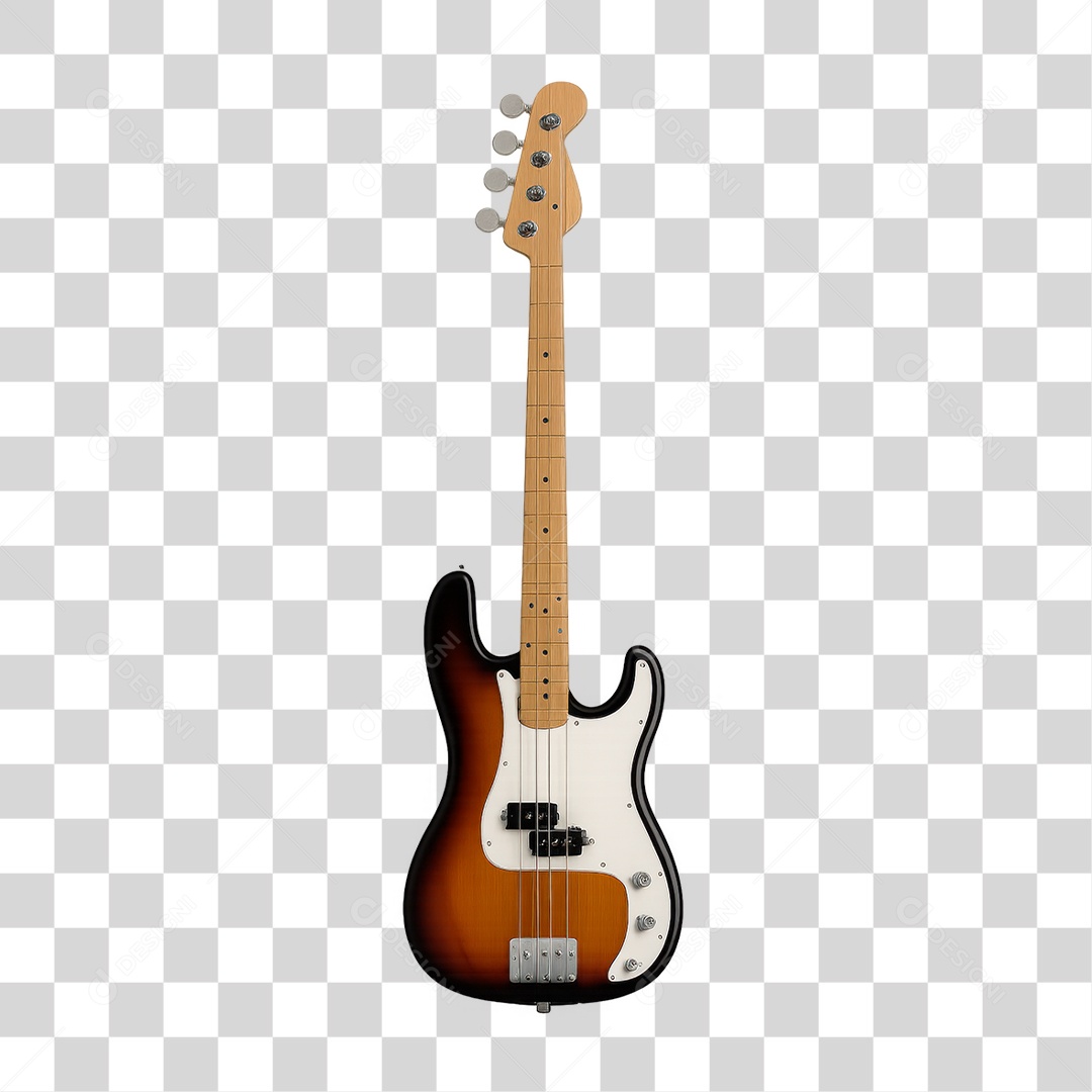 Guitarra Branca PNG Transparente