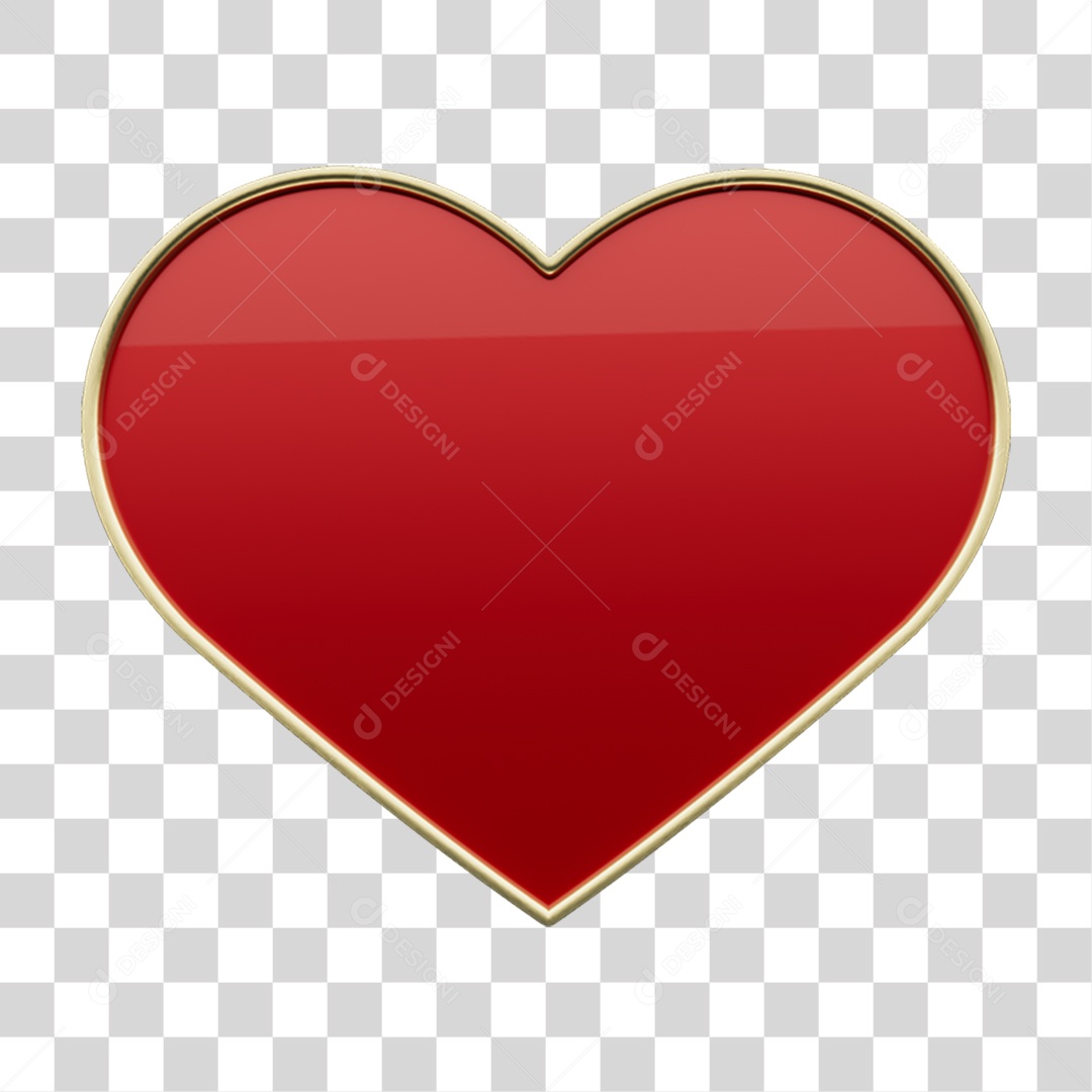 Coração Vermelho PNG Transparente