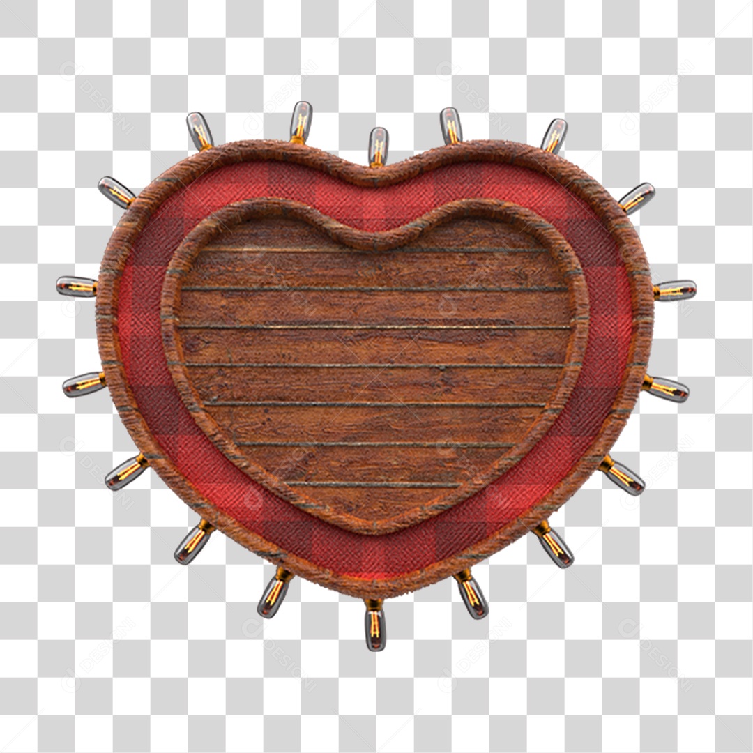 Painel de Madeira com Neon PNG Transparente