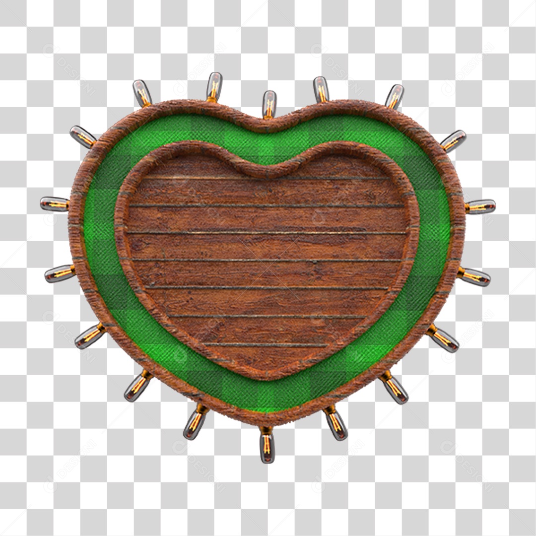 Painel de Madeira com Neon PNG Transparente