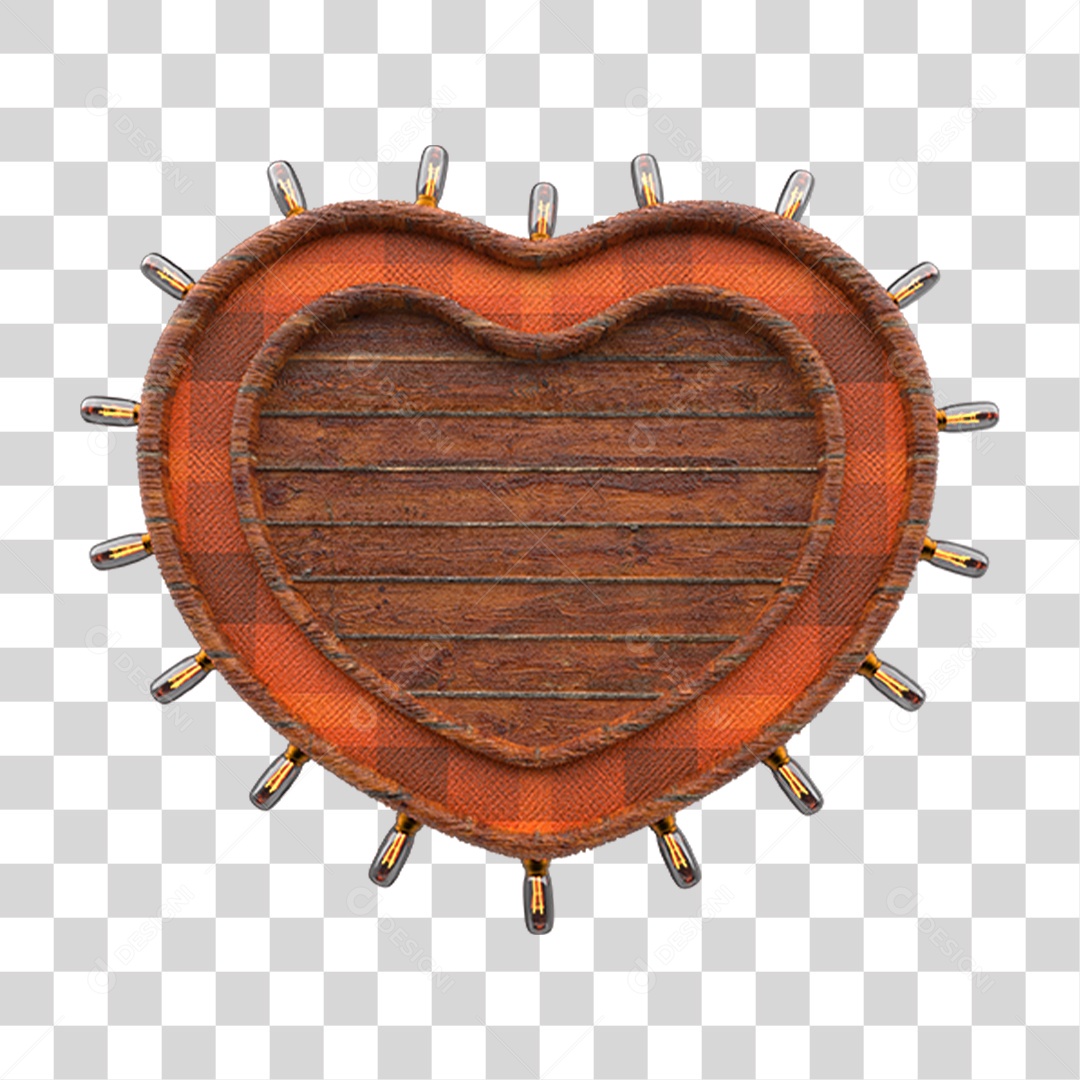 Painel de Madeira com Neon PNG Transparente