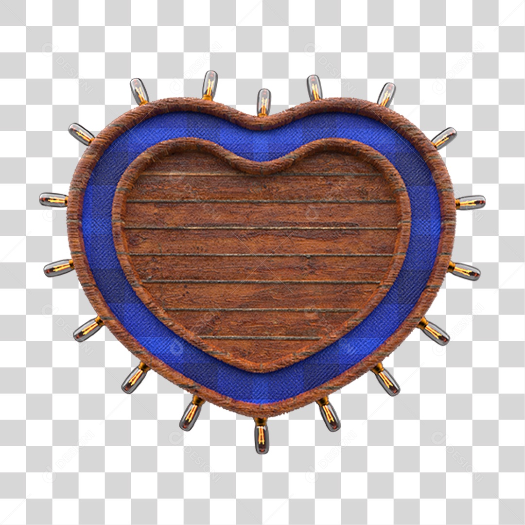 Painel de Madeira com Neon PNG Transparente