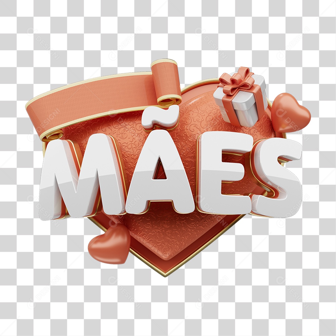 Selo 3D Mães PNG Transparente