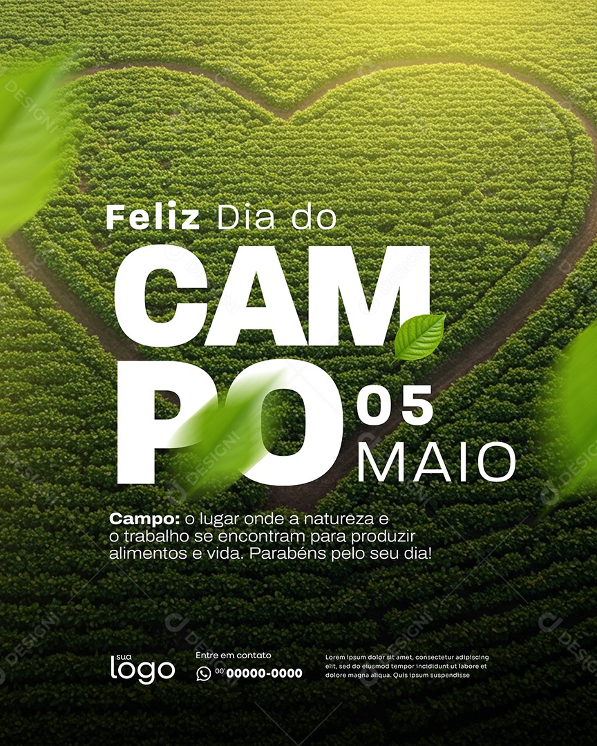 05 de Maio Dia do Campo Social Media PSD Editável