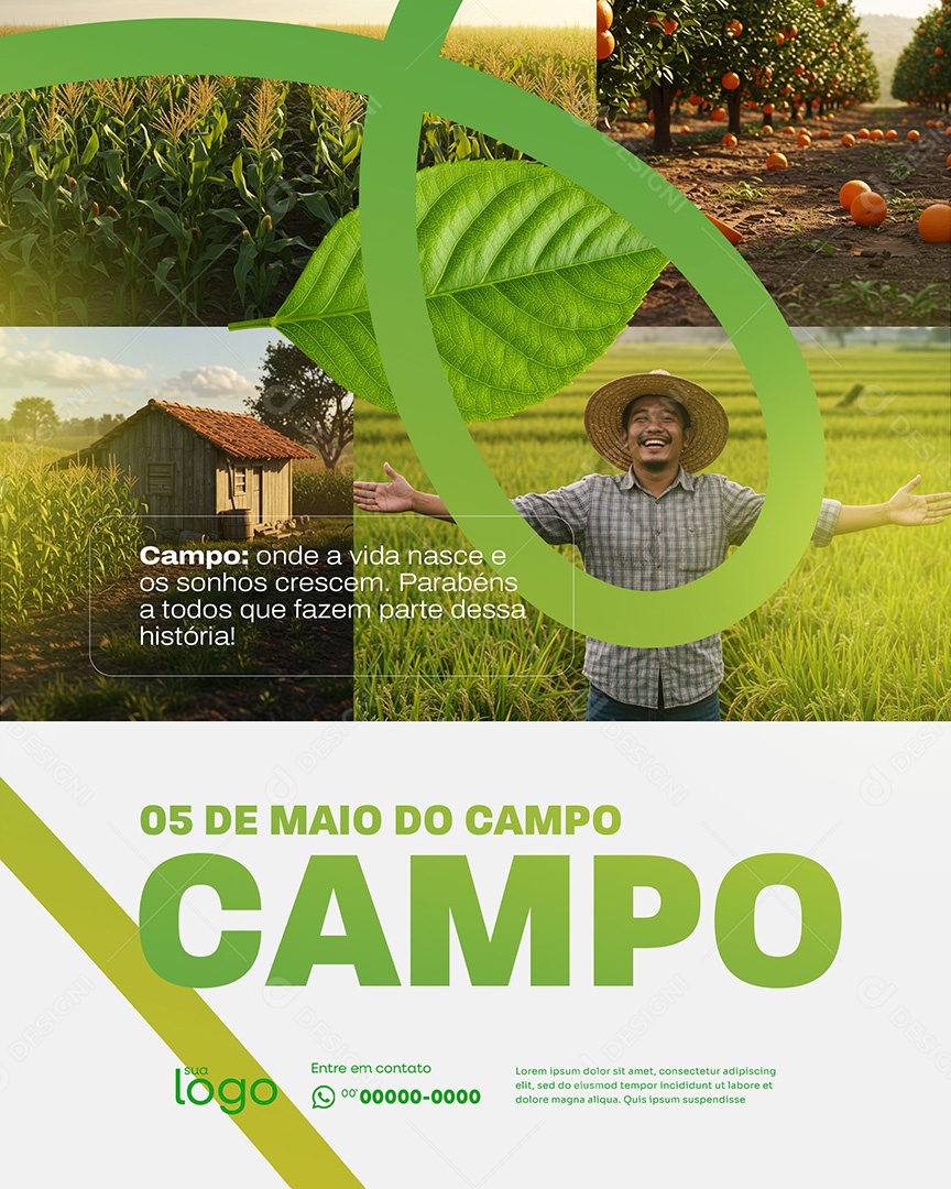 05 de Maio Dia do Campo Social Media PSD Editável